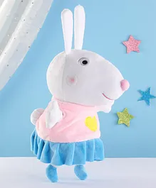Lattice Plush Cow Soft Toy White - Length 20 cm
